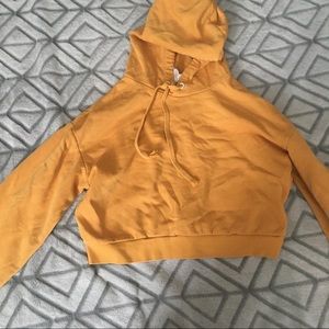 Yellow crop hoodie